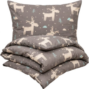 4Home Happy reindeer flanel ágyneműhuzat