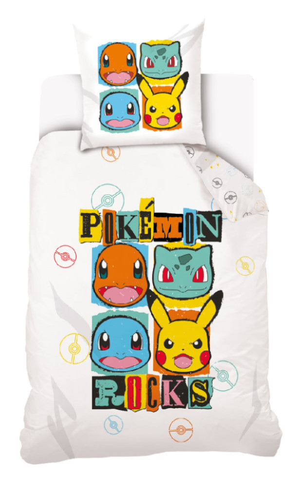 Pokémon Rocks ágyneműhuzat 140×200cm