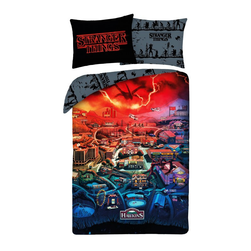 Stranger Things Hawkins ágyneműhuzat 140×200cm