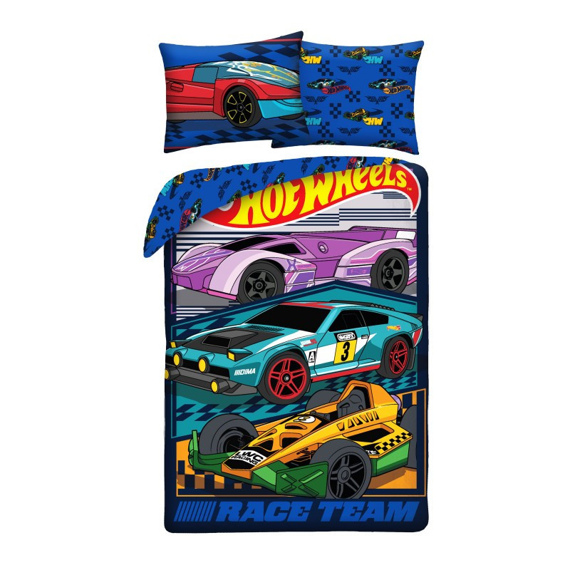 Hot Wheels Race Team ágyneműhuzat 140×200cm